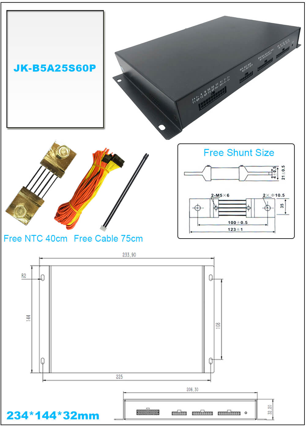 JKBMS B2A25SRP 7S-25S Active Balance BMS Balance Current 2A Split Port BMS Need Relay Lifepo4 li-ion LTO Battery (1)