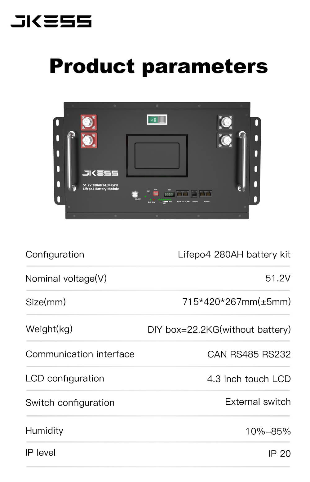 JKESS-6U-Battery-BOX-for-280AH-320AH-LiFePO4-Battery-DIY-Battery-Storage-Box-Poland-Warehouse-Fast-Delivery-EU-JIKONG BMS-JKBMS