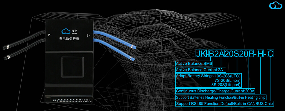 JKBMS 3S-25S Active Balance Smart BMS For Lifepo4 li-ion LTO Battery Support for Android IOS Phone JIKONG BMS (18)