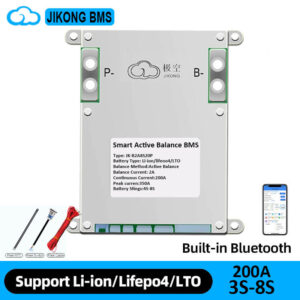 JKBMS 3S-8S 12V-24V Heating CANBUS Active Balance BMS Balance Current 1A-2A Continuous Current 100A-200A Lifepo4 li-ion LTO Battery (10)