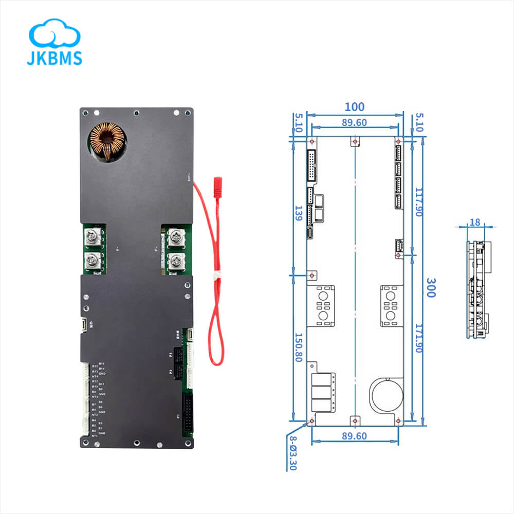 JKBMS 8S-16S Active Balance Inverter BMS Balance Current 1A-2A Continuous Current 100A-150A-200A Family Energy Storage Lifepo4Li-ionLTO for Growatt Deye Etc Inverter BMS (20)