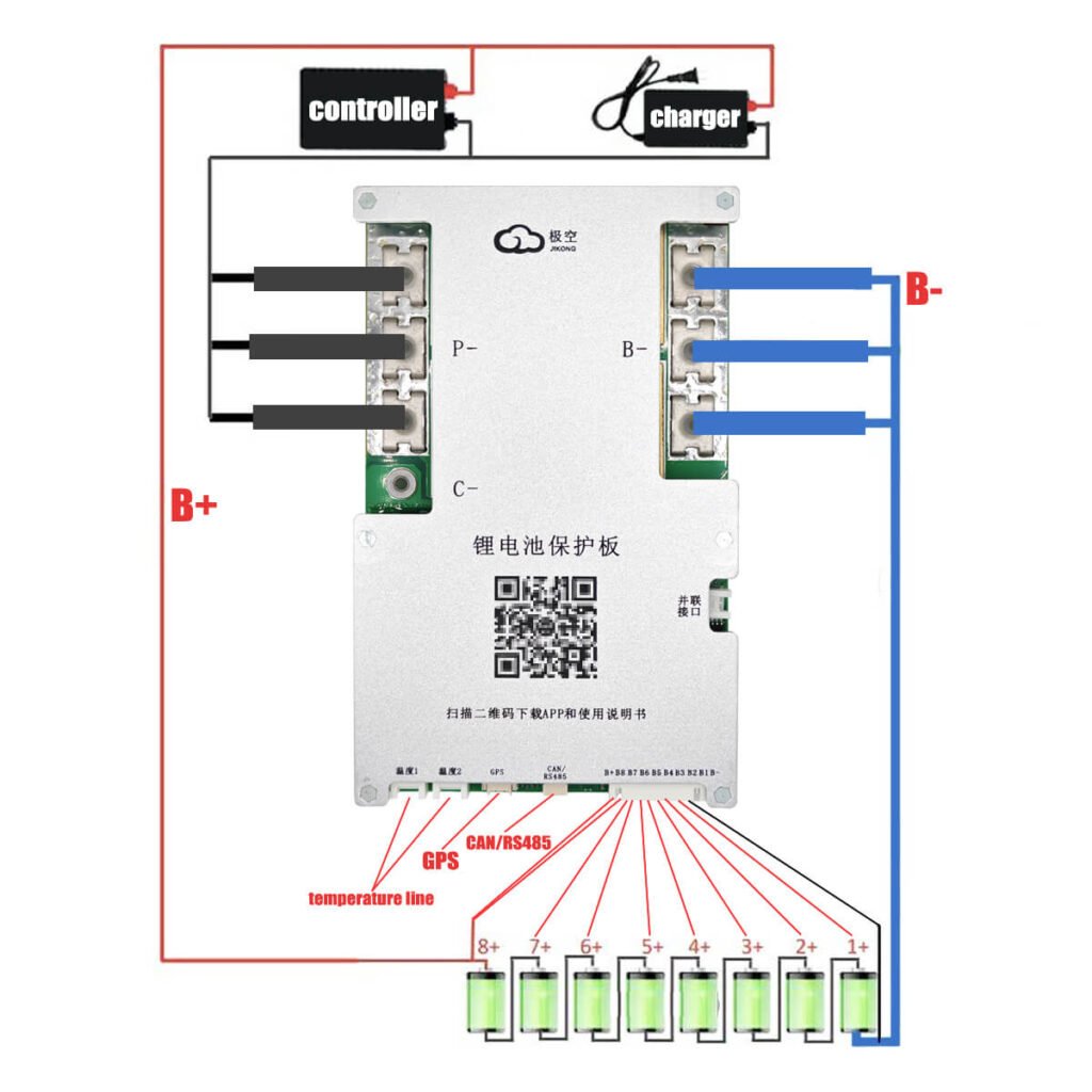 JKBMS B2A8S30P 3S-8S Active Balance BMS Balance Current 2A Continuous ...