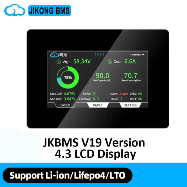 JKBMS V19 Version 4.3 LCD Display Adapter for JIKONG BMS (PBxA16SxxP series inverters are dedicated to BMS V19 version) (7)