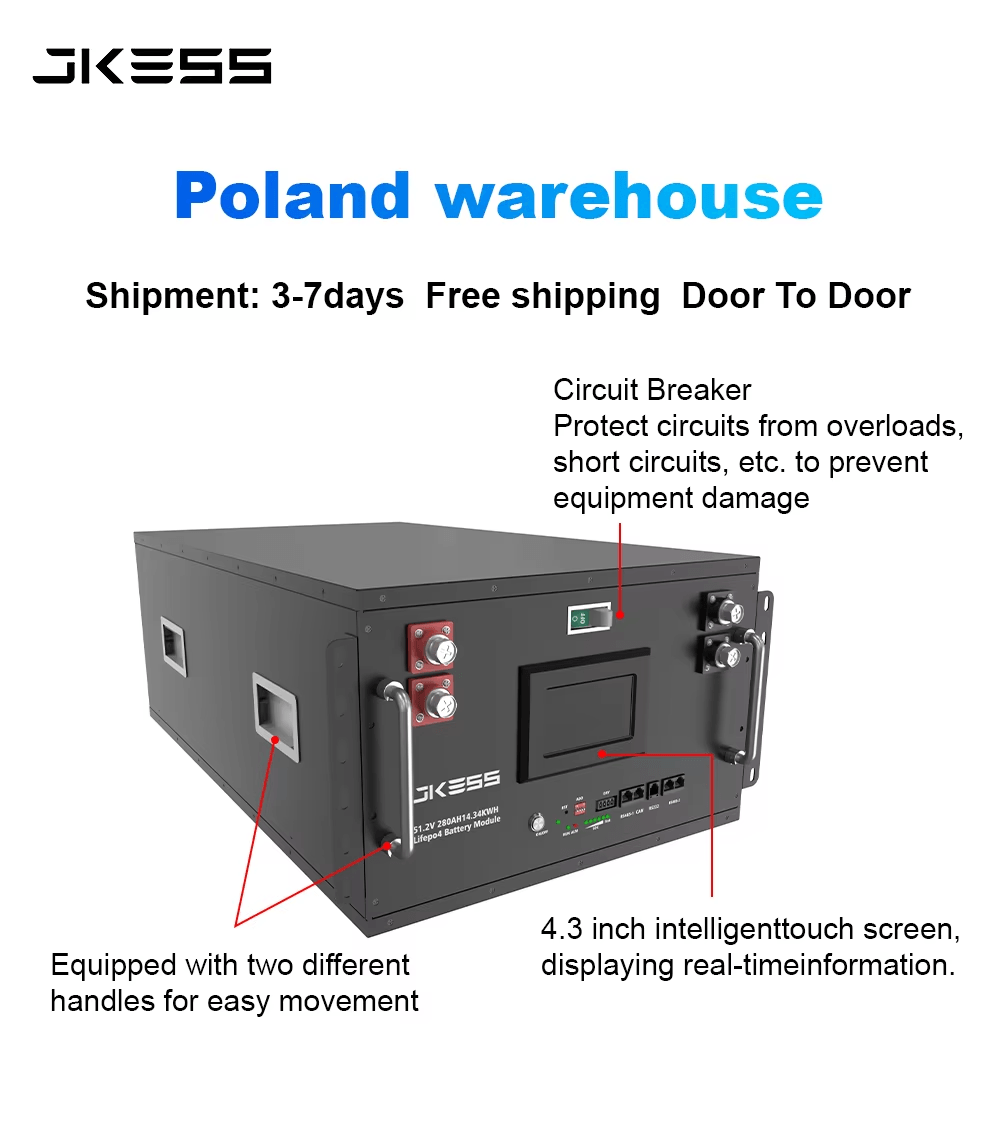 JKESS 6U Battery BOX for 280AH-320AH LiFePO4 Battery, DIY Solar Rack Mount Case, Poland Warehouse Fast Delivery EU
