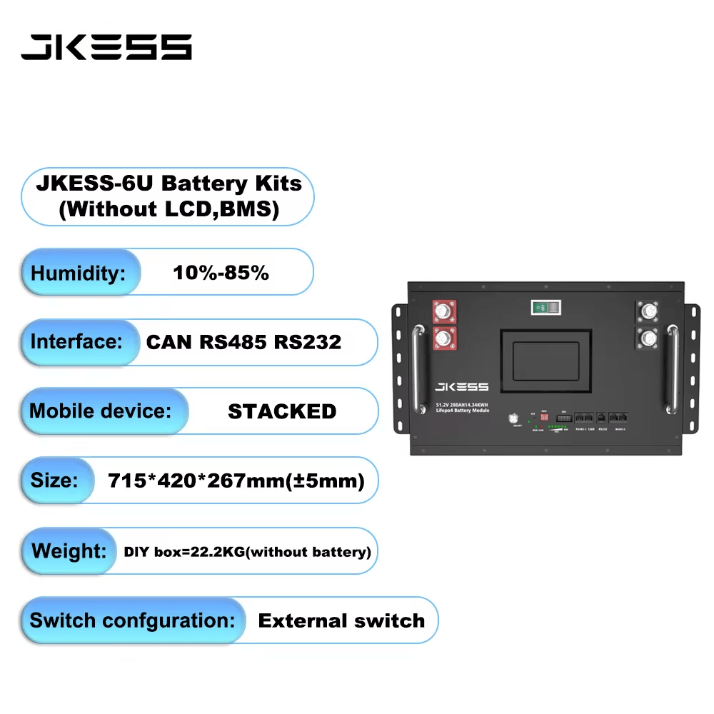 JKESS 6U Battery BOX for 280AH-320AH LiFePO4 Battery, DIY Solar Rack Mount Case, Poland Warehouse Fast Delivery EU