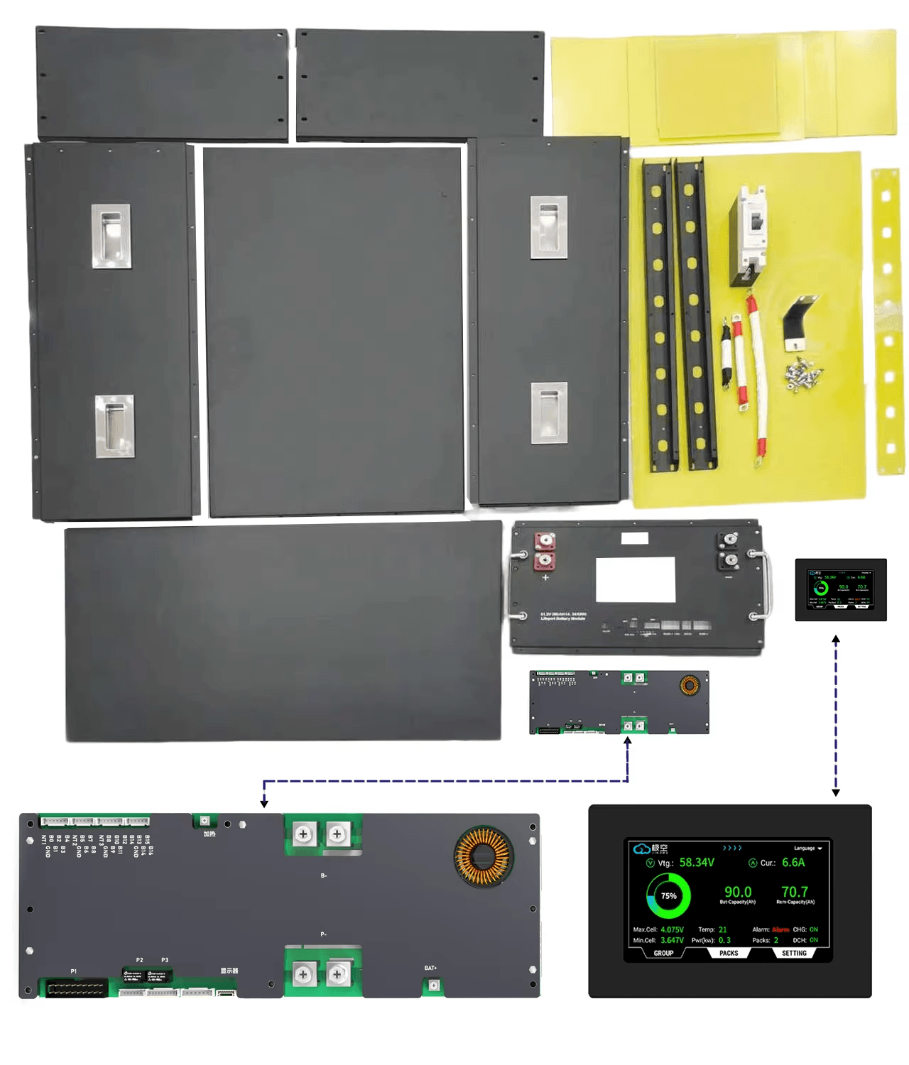 JKESS 6U Battery BOX for 280AH-320AH LiFePO4 Battery, DIY Solar Rack Mount Case, Poland Warehouse Fast Delivery EU